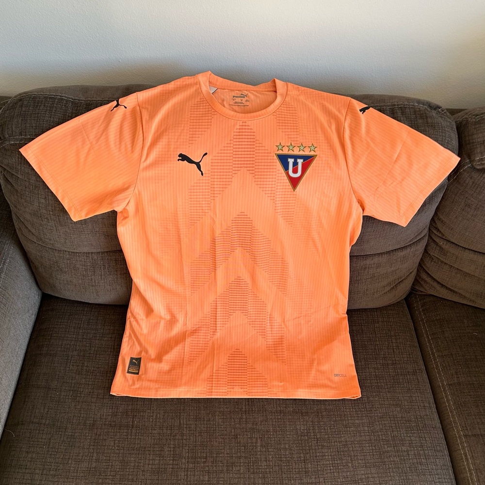 Puma Authentic Ecuador LDU Liga de Quito Goalkeeper Orange Jersey Men’s Sz: M
